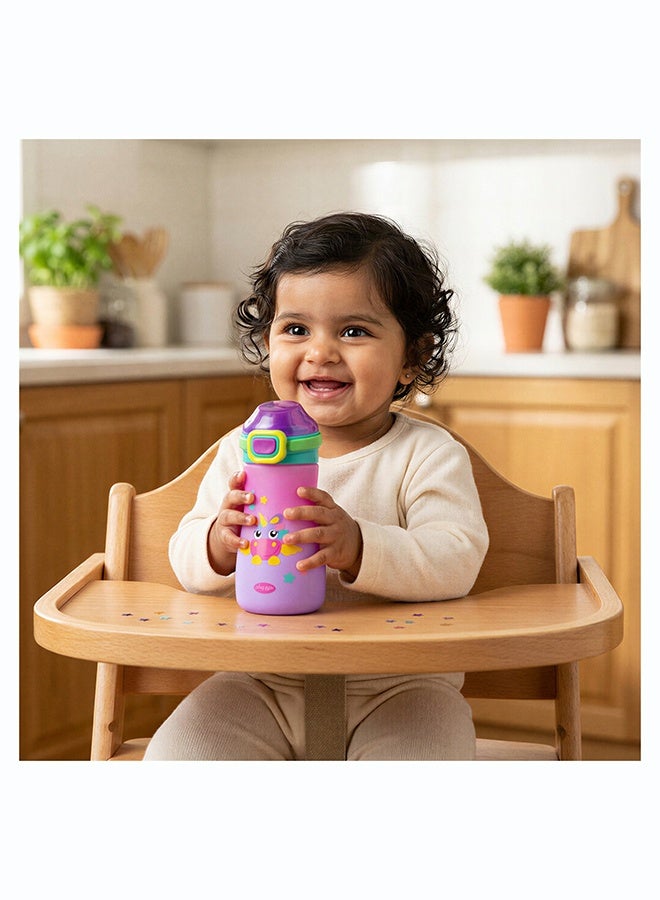 Playgro Stella Happy Sipper Bottle 550ml – BPA-Free Kids Water Bottle with Spill-Proof Sports Spout, Reusable Toddler Drink Bottle - Image 3