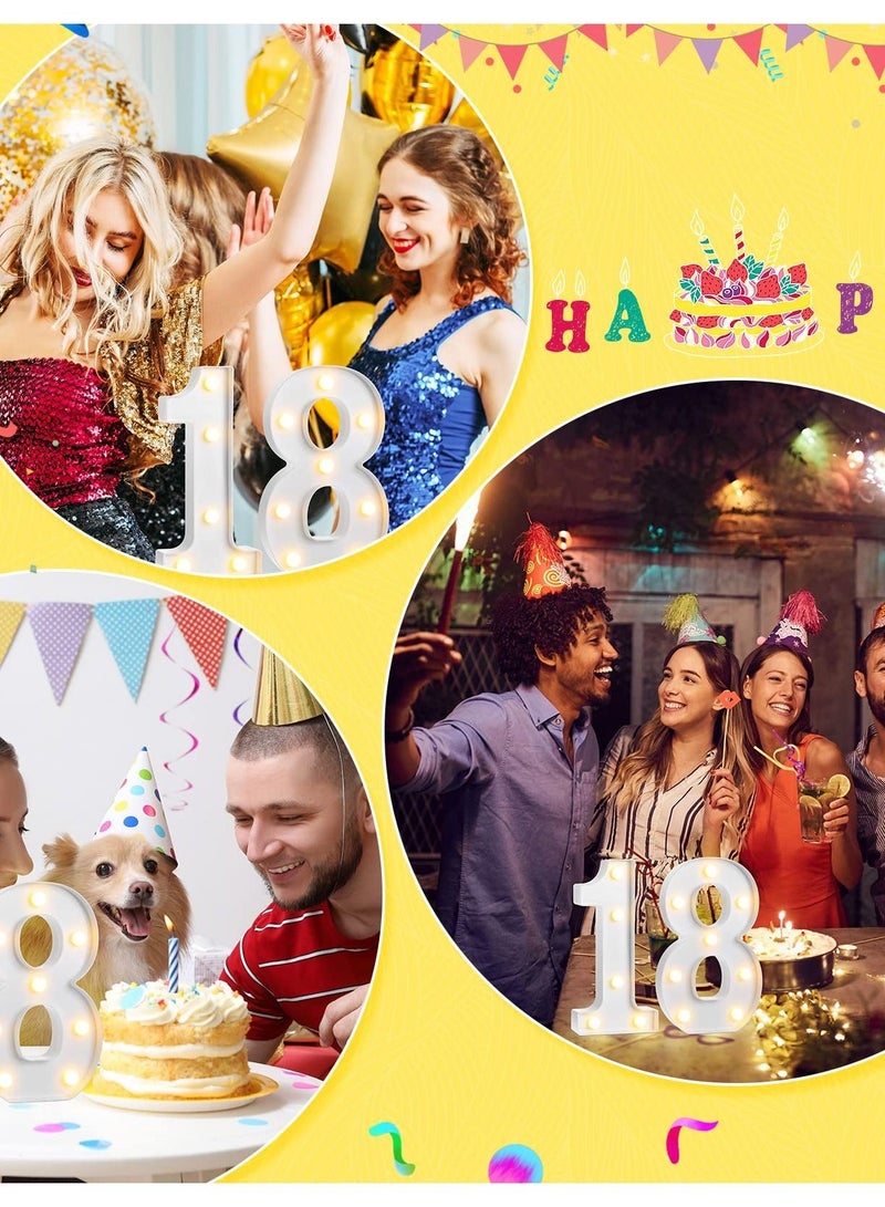 Excefore 8.7'' لافتة رقمية مضاءة بـ LED لزينة حفلات عيد الميلاد، نمط ماركيه تزيين خلفية عيد ميلاد سعيد، مثالية للاحتفالات، الزفاف، الحانات، وزينة الجدران (أبيض، 18) - Image 5