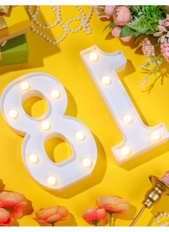 Excefore 8.7'' LED Light Up Number Sign for Birthday Party Decor, Marquee Style Happy Birthday LED Backdrop Decoration, Perfect for Anniversaries, Weddings, Bars, and Wall Decor (White, 18th)  - Image 3