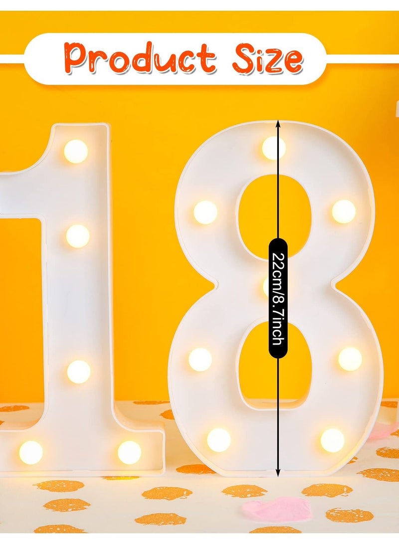 Excefore 8.7'' لافتة رقمية مضاءة بـ LED لزينة حفلات عيد الميلاد، نمط ماركيه تزيين خلفية عيد ميلاد سعيد، مثالية للاحتفالات، الزفاف، الحانات، وزينة الجدران (أبيض، 18) - Image 4