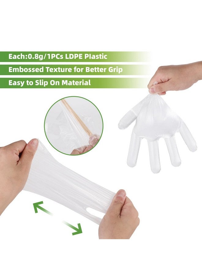MoloTAR 500 Pieces Plastic Disposable Gloves,Disposable Gloves for Cleaning, [ One Size Fits Most ] - Image 2