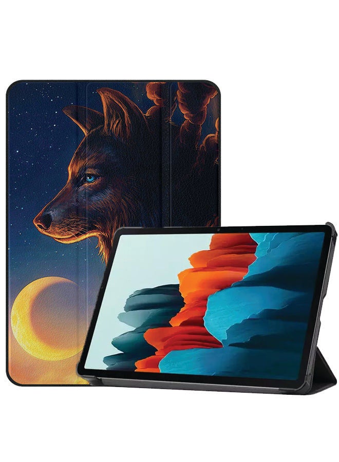 Covernex Protective Case Cover For Samsung Galaxy Tab S8 Wolf & Half Moon - Image 2