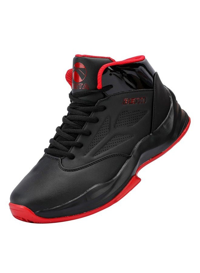 Beita High Upper Basketball Shoes for Men Sneakers Breathable Sports Shoes Anti Slip, Black 02, 9.5 - Image 1