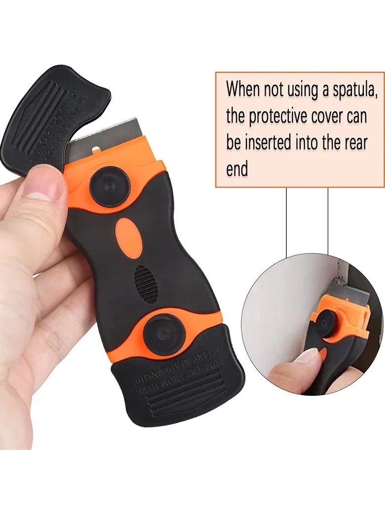 Cleaning Scraper with Two Blade Types, Window & Ceramic Scraper, Plastic Handle for Automotive Film, Sticker, and Paint Removal, Glass & Household Surface Tool - Image 4