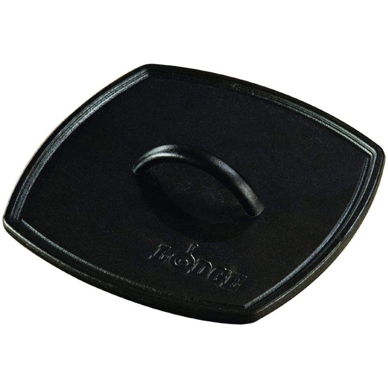 Lodge LPP3 Cast Iron Square Ribbed Panini Press 825inch