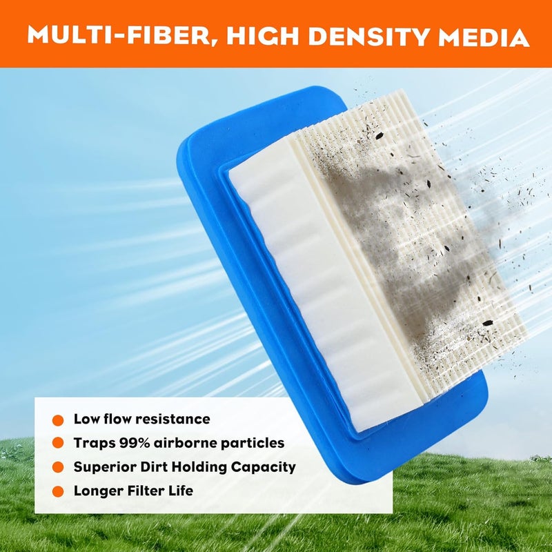 Hipa PB-580T A226000032 Air Filter for ECHO Leaf Blower PB755ST PB500T PB580H PB403 PB403H PB403T PB413H PB413T PB500H PB603 PB611 PB620 PB620ST PB650 PB650H PB650T A226000031 2 Pack - Image 5