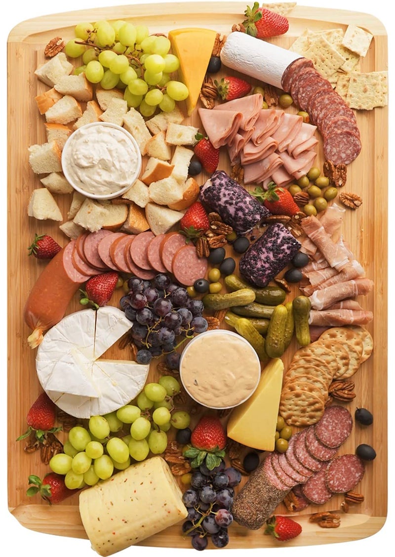 Greener Chef GREENER CHEF 30 Inch 3XL Extra Large Bamboo Cutting Board with Lifetime Replacements  Oversized Stove Top Cover Noodle Board Meat Carving and Charcuterie Board 