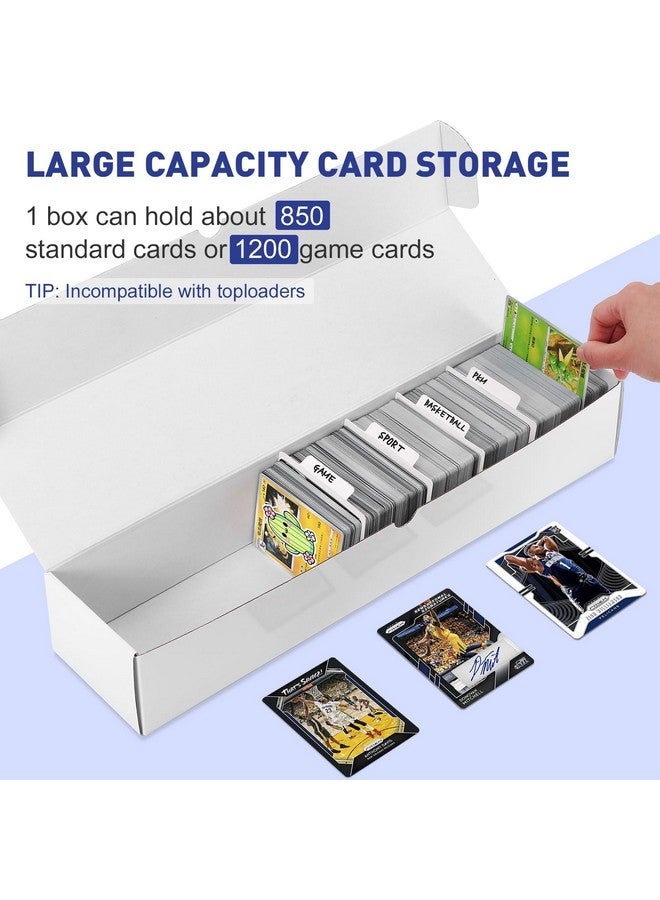NEOACT 1200ct Trading Card Storage Box,6 Pack 17 Inch Cardboard Storage Boxes with Dividers&Labels for TCG,Game,MTG,Sports Cards Collection Organizer - Image 5