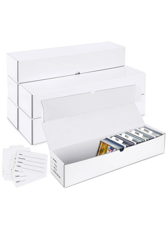 NEOACT 1200ct Trading Card Storage Box,6 Pack 17 Inch Cardboard Storage Boxes with Dividers&Labels for TCG,Game,MTG,Sports Cards Collection Organizer - Image 1