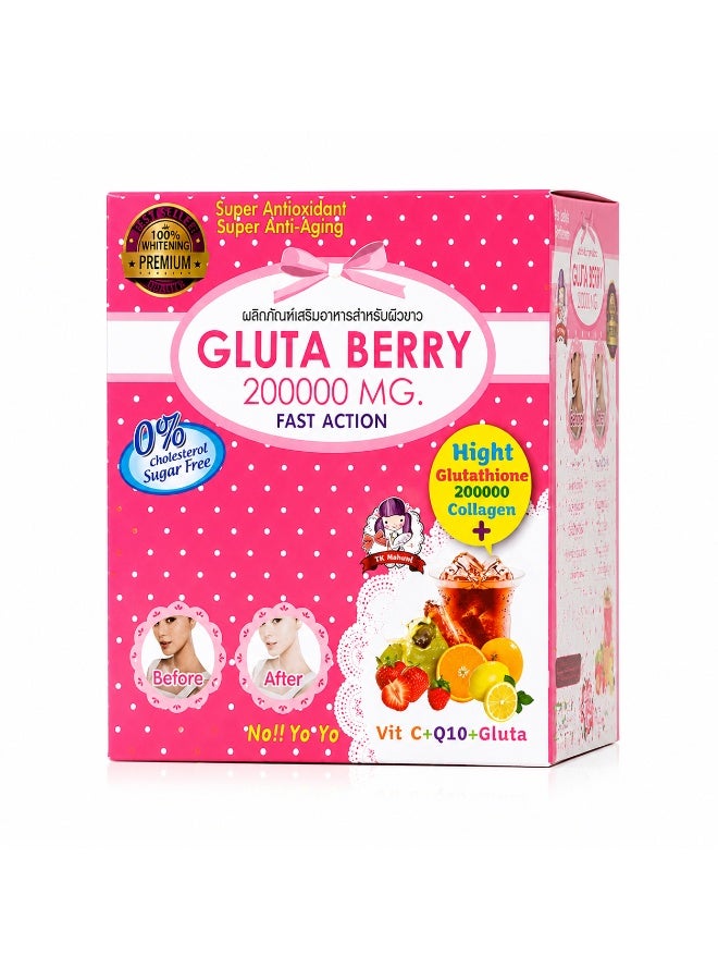 Berry Harmony Gluta Berry 200000mg Mixed Berry Collagen Drink Powder with Glutathione CoQ10 Grape Seed Extract - Image 2