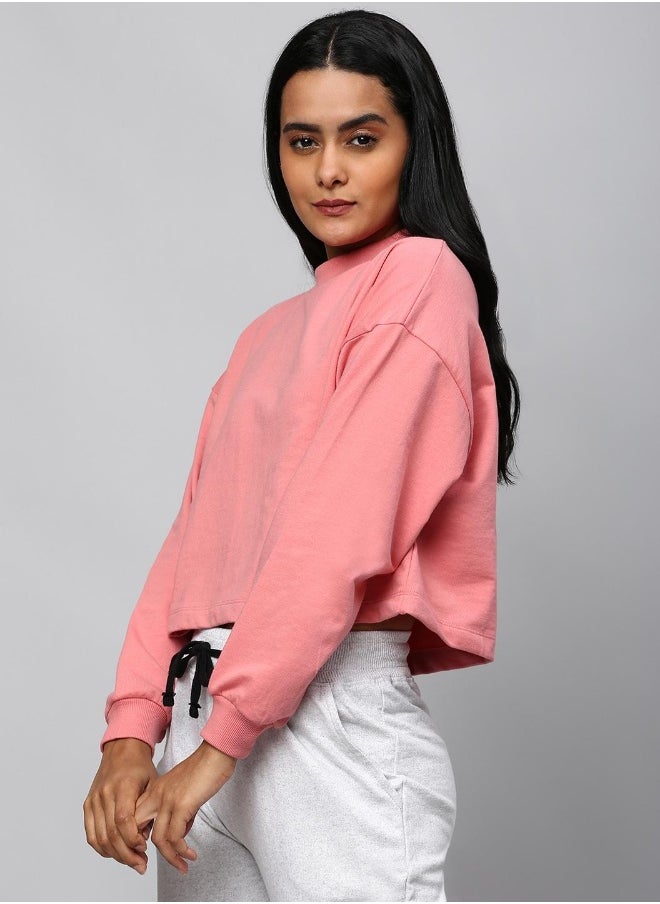 Hubberholme Medium Pink Sweatshirt For Women  - Image 3
