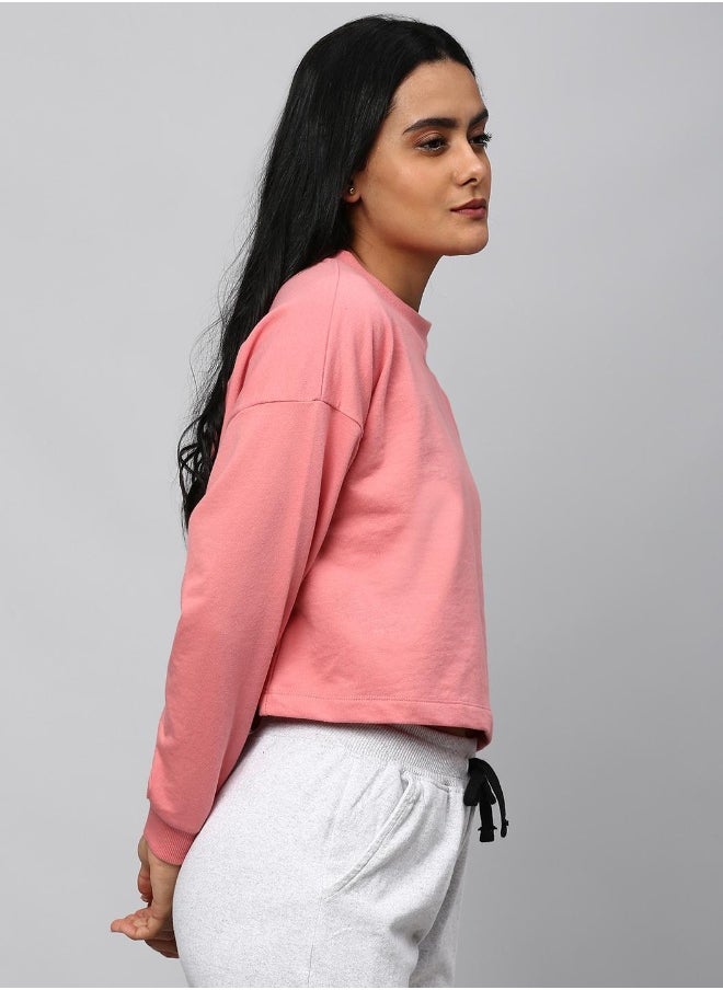Hubberholme Medium Pink Sweatshirt For Women  - Image 4
