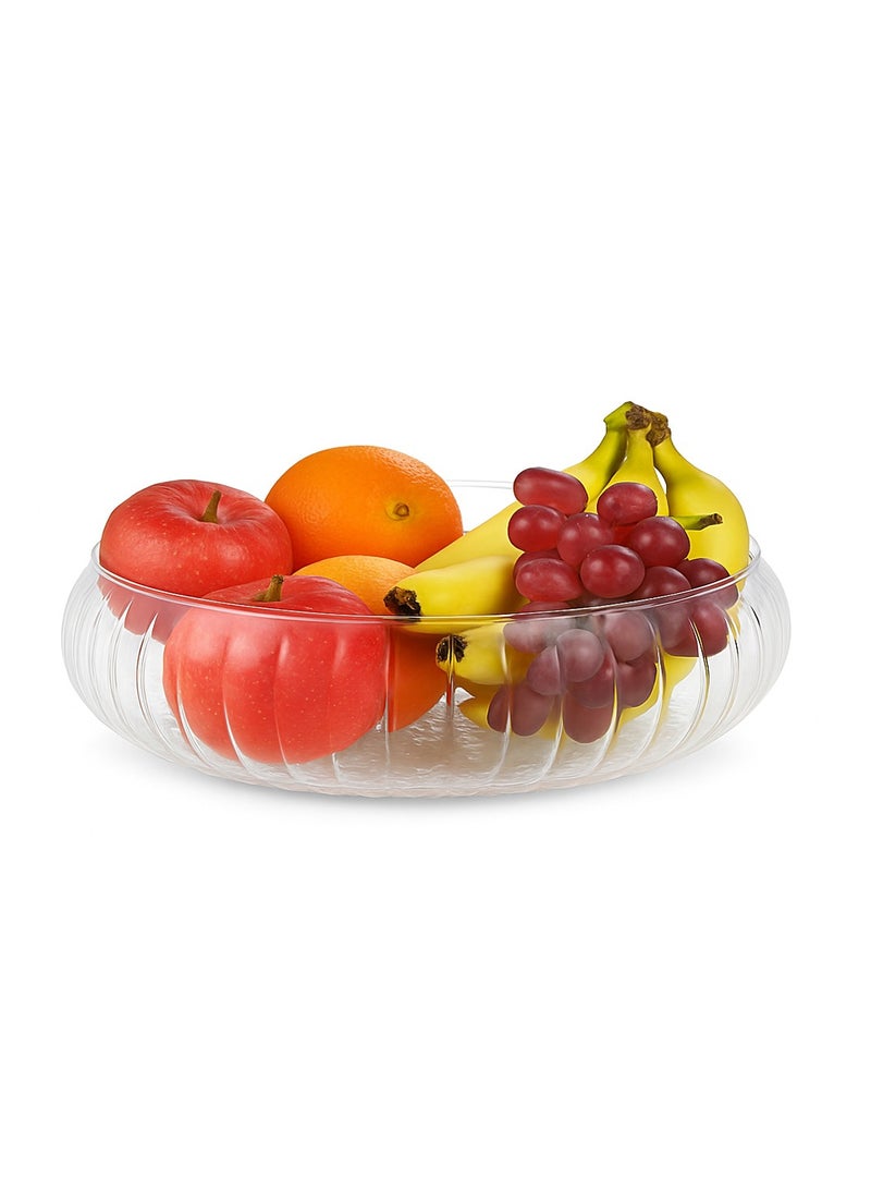 Glass Bowl, 23cm, Dining-Serving Glass Fruit Bowl,Decorative, Bowl,Decorative Pedestal Bowl  - Image 1