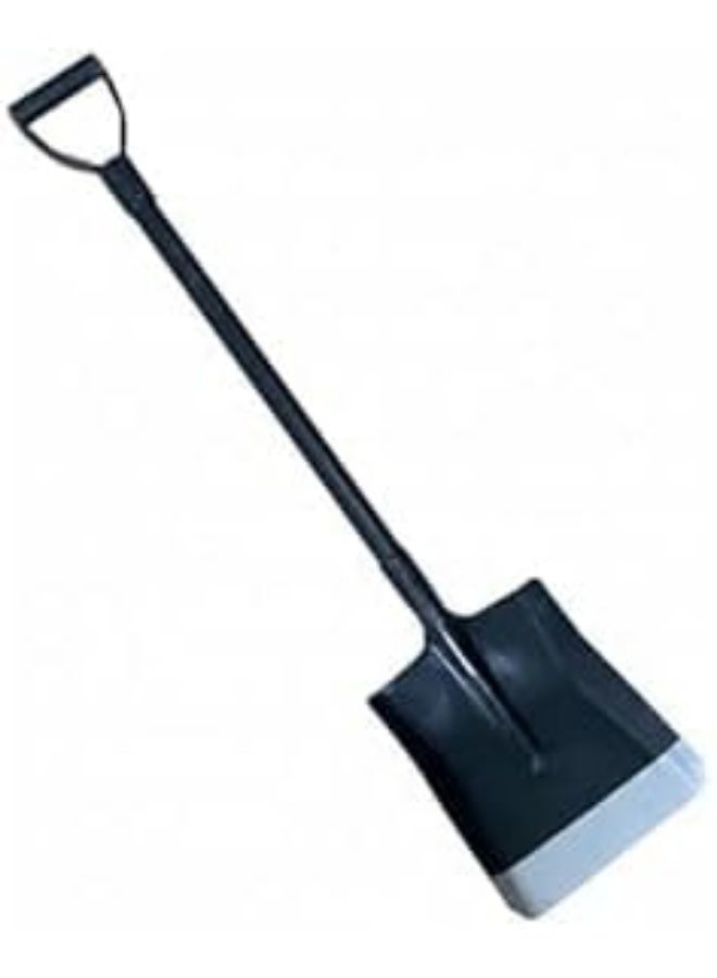 Metal Shovel with Steel Handle, Square Head, D Handle, Black - Image 2