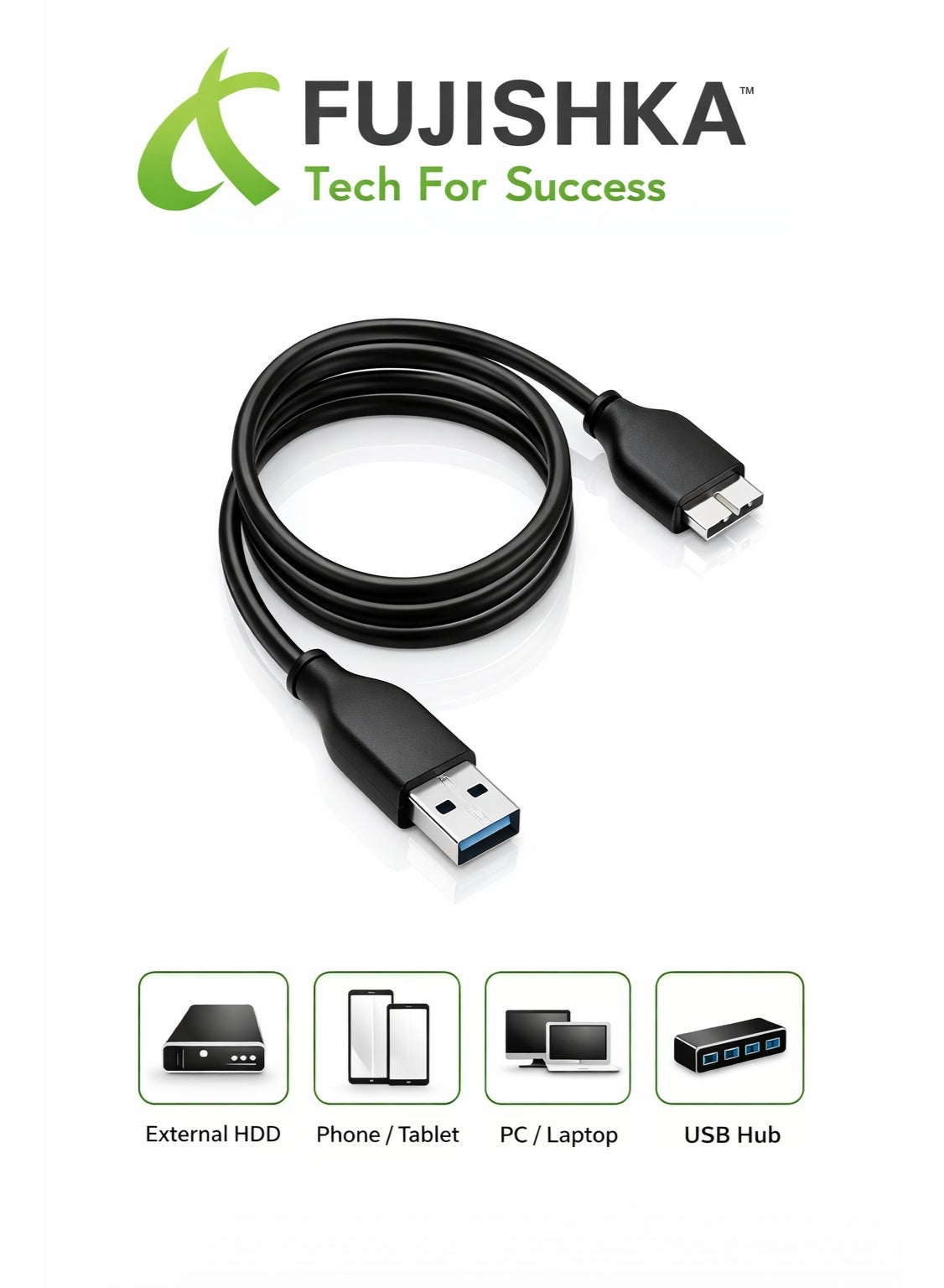 fujishka Fujishka Usb 3 0 type-a To Micro Usb 3 0 type-b Cable usba 0.5 M Z6650E175A074D081F330Z