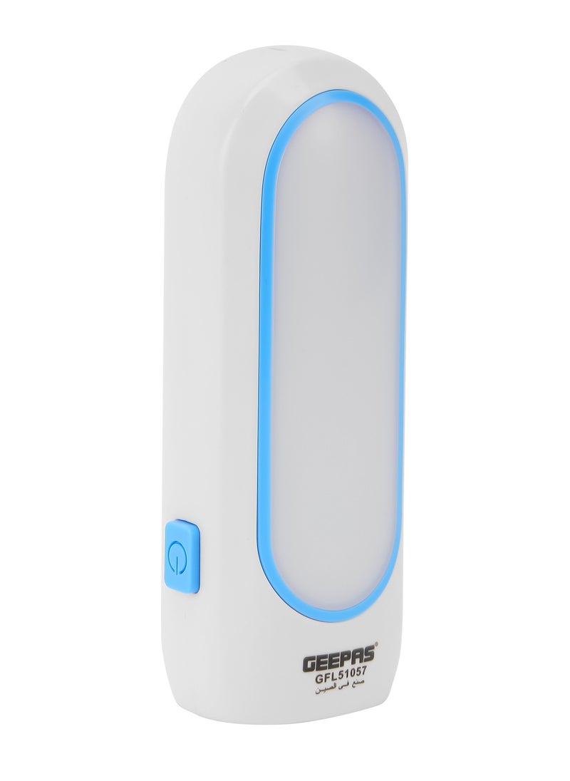 GEEPAS - Geepas Rechargeable LED Flashligh GFL51057 Perfect for Indoor and Outdoor Use 3.5 Hours Continuous Working 2 IN 1 Flashlight with Sidelight and Headlight with Lead Acid Battery - Image 1