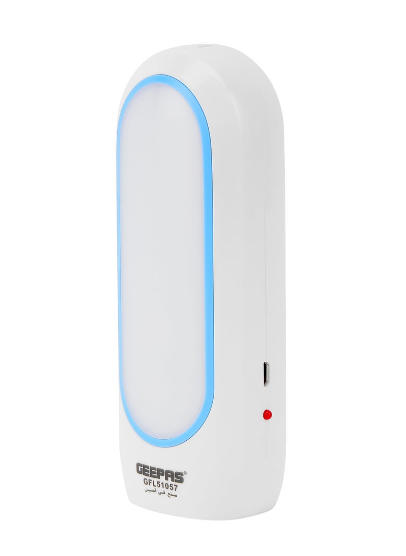 GEEPAS - Geepas Rechargeable LED Flashligh GFL51057 Perfect for Indoor and Outdoor Use 3.5 Hours Continuous Working 2 IN 1 Flashlight with Sidelight and Headlight with Lead Acid Battery - Image 1