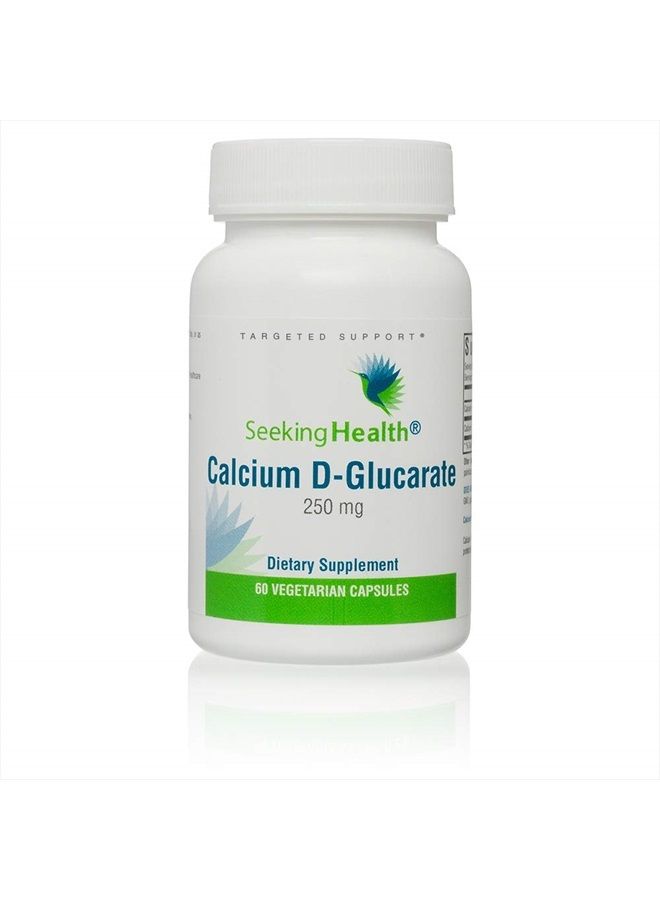 Seeking Health كالسيوم دي-غلوكارات، 250 ملغ، يدعم عمليات إزالة السموم الصحية، يدعم صحة الخلايا والاستجابات الالتهابية، نباتي (60 كبسولة)* - Image 1