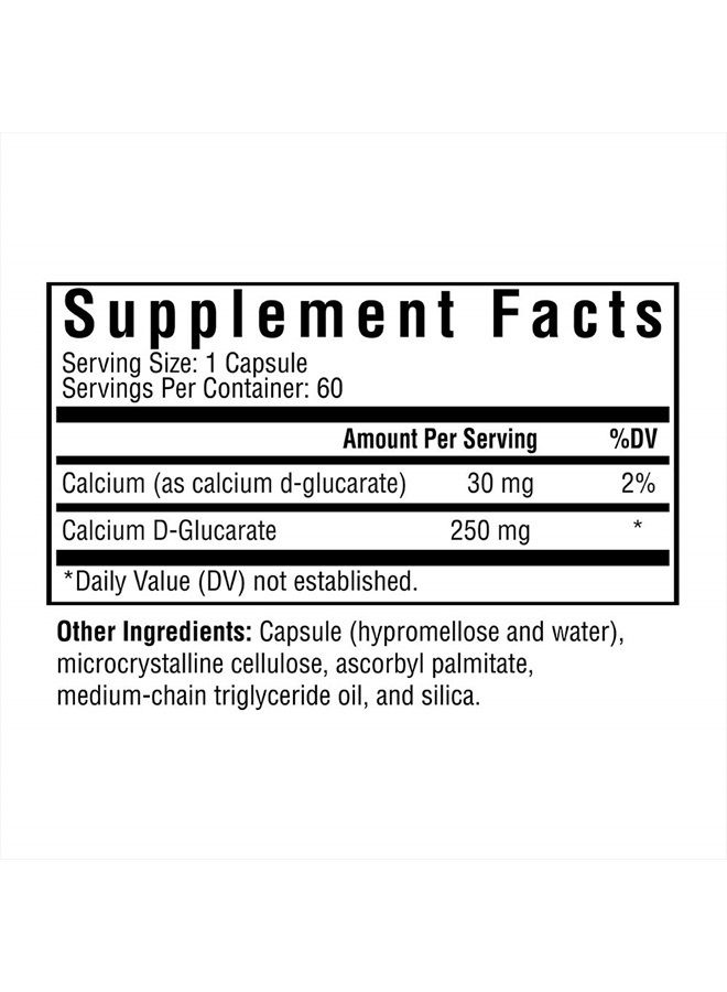 Seeking Health كالسيوم دي-غلوكارات، 250 ملغ، يدعم عمليات إزالة السموم الصحية، يدعم صحة الخلايا والاستجابات الالتهابية، نباتي (60 كبسولة)* - Image 2