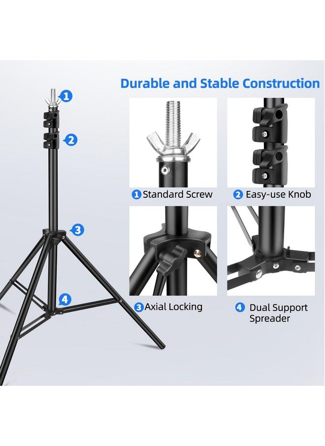 HEMMOTOP Ckdrop Stand, 10X6.5 Ft Background Stand For Photoshoot, Hemmotop Adjustable Backdrops Stand For Parties, Photography, Photo Booth, Projector Screen, Movie Screen, Portraits, Streaming  - Image 5