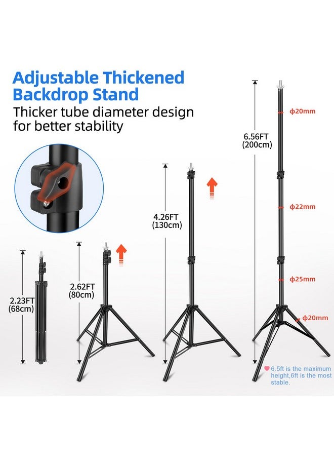 HEMMOTOP Ckdrop Stand, 10X6.5 Ft Background Stand For Photoshoot, Hemmotop Adjustable Backdrops Stand For Parties, Photography, Photo Booth, Projector Screen, Movie Screen, Portraits, Streaming  - Image 2