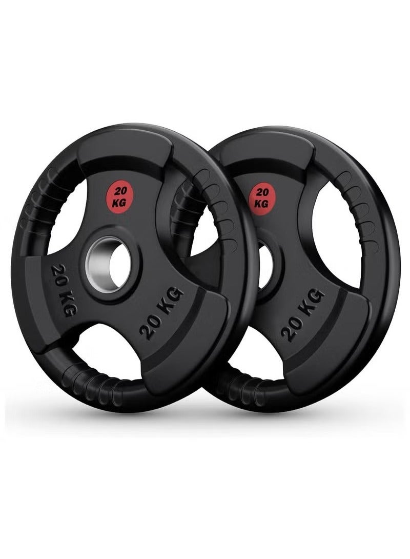 ALCOACH Pair of Olympic Weight Plates, 2 Pieces, 20 Kilograms  - Image 1