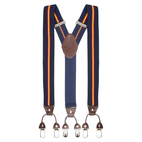 Peluche Majestic Clasp Blue Y Back 6 Clips Suspender (Strap Width- 3.5cm) - Image 4