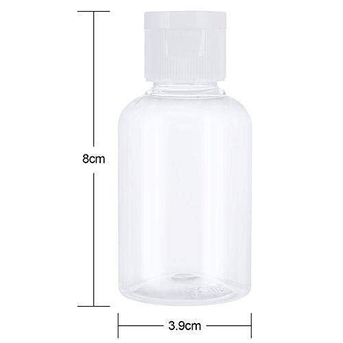 DIY Crafts DIY Crafts 24 Botles Funnel ClearTransparent 6 Pack Transparent Plastic Air Flight Travel Bottle Set with Small Fu24 Botles Funnel ClearTransparent  - Image 3
