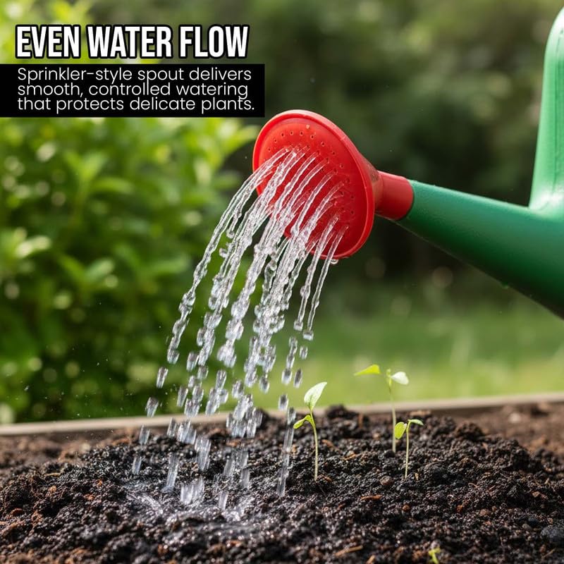 Bianco Premium Plastic Watering Can for Plants (Green) (5 litres) - Image 4
