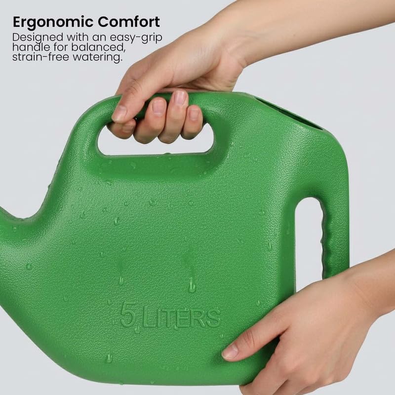 Bianco Premium Plastic Watering Can for Plants (Green) (5 litres) - Image 2