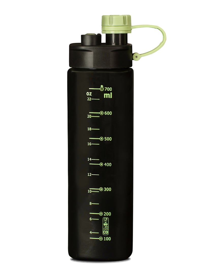 Super plastic sports water bottle 770ml green
