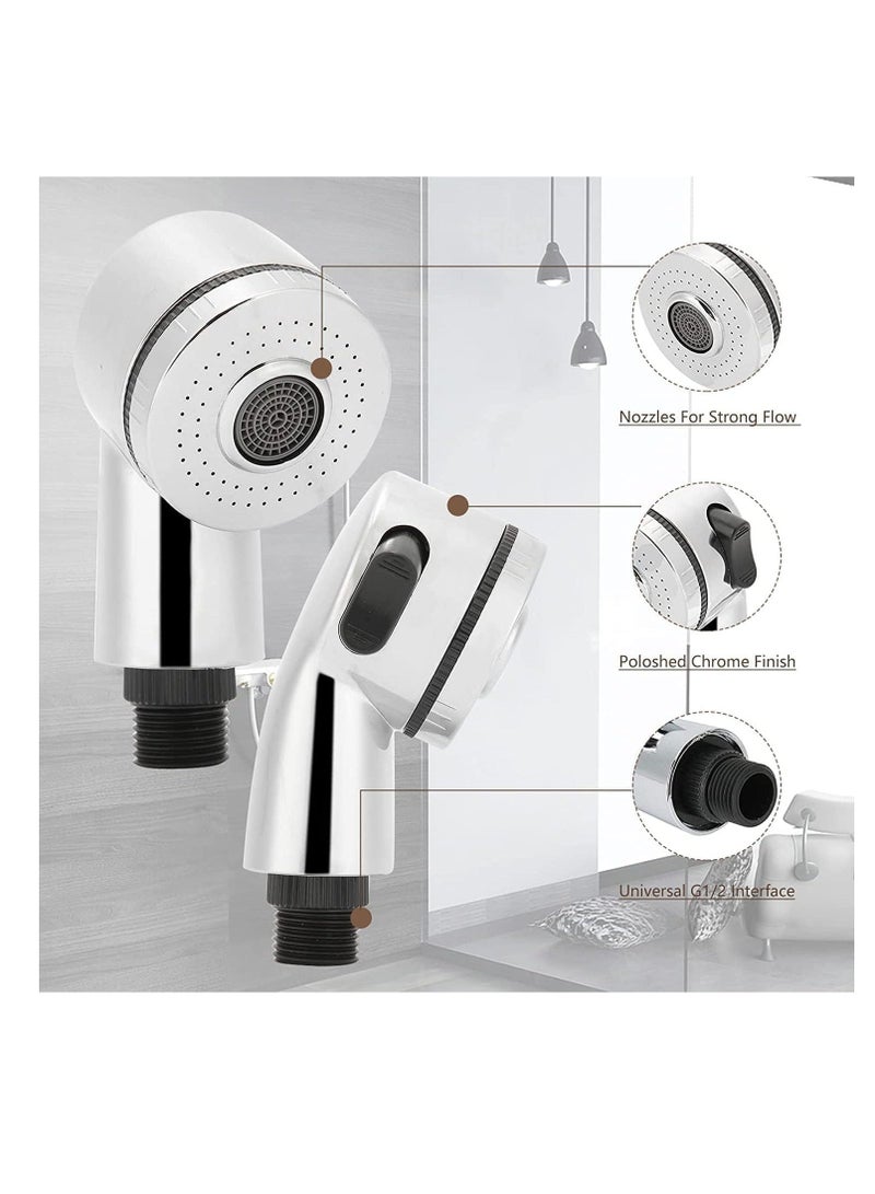 Y&D SYOSI, Salon Shampoo Shower Sink Sprayer Head, Bathroom Head for Kids, Pedicure Spa, Side Control Button Stainless Steel Faucet Replacement Pets Baby Hair Washing  - Image 2