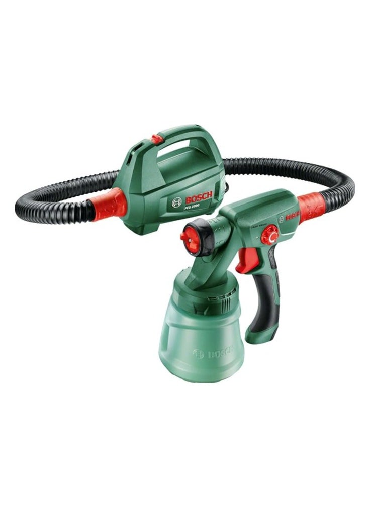 Bosch PFS2000 sprayer with a tank with a capacity of 800 ml, which sprays wood, walls, and more 440 W