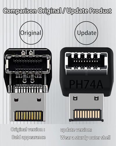 COMeap USB C Motherboard Adapter，USB 3.2 Type E 90 Degree Front Panel Internal Connector Header Converter for Motherboard Black C - Image 4