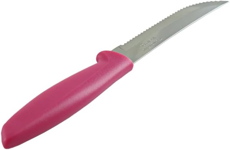 Tramontina 5" Steak and Fruit Knife with Pink Handle - Image 2