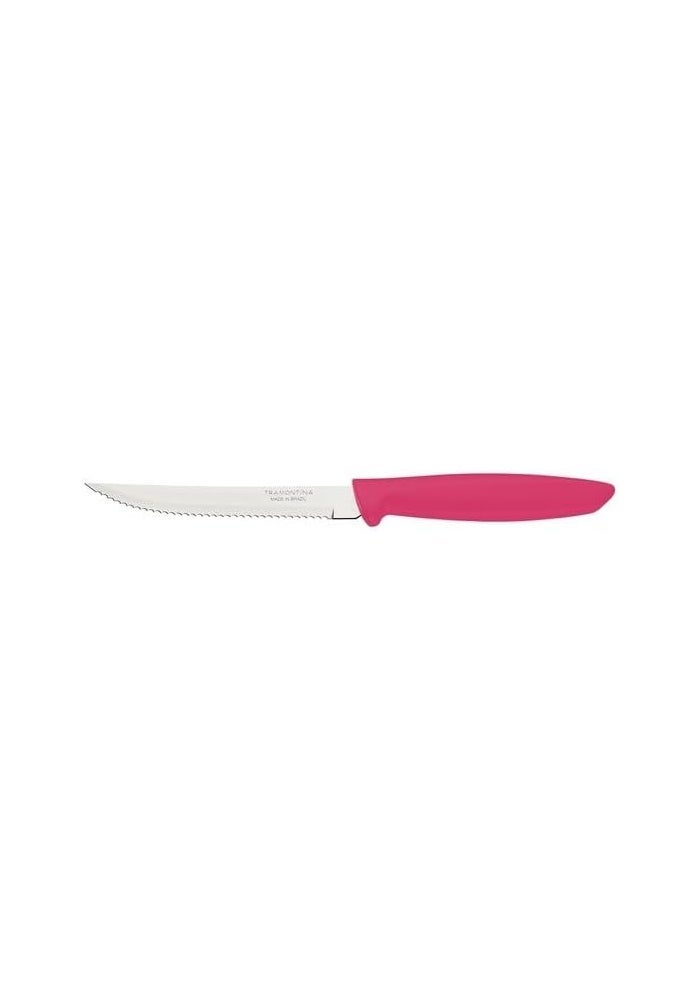Tramontina 5" Steak and Fruit Knife with Pink Handle - Image 3