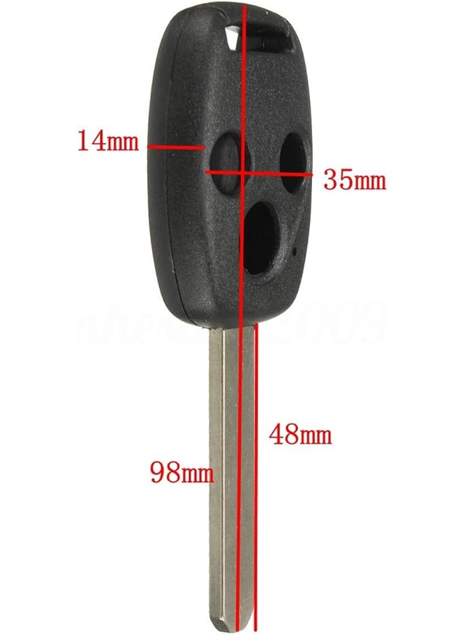 Rubik 3 Button Remote Cover Uncut Key Fob Shell Case For Honda Accord Civic Jazz Fit City Odyssey Crv Pilot Replacement Key - Image 3