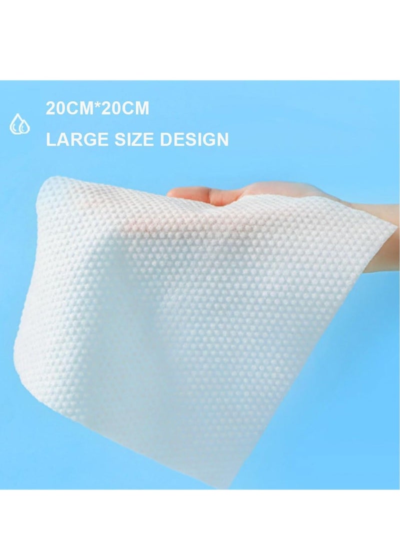 Face Clean Towels, Disposable Biodegradable Soft Dry Wipes for Sensitive Skin, Lint Free Facial Tissue for Cleansing, Skincare and Makeup Remover, Dry Wipes (2Pack) - Image 3