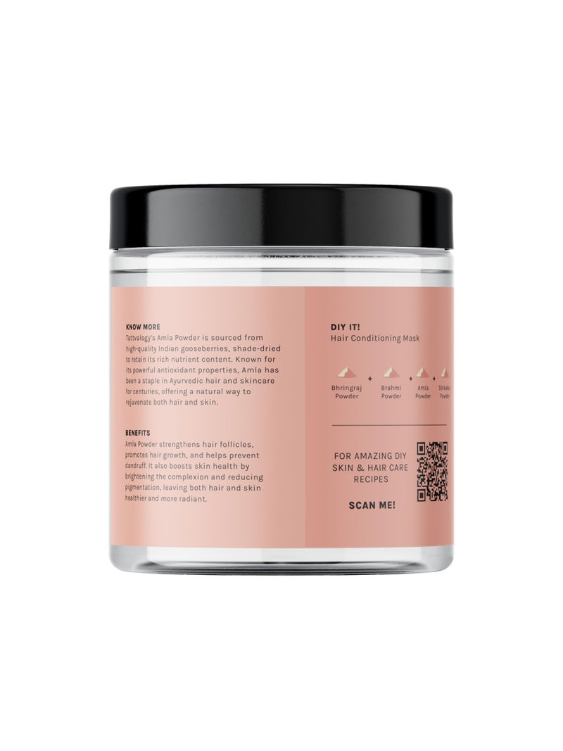 Tattvalogy Amla Powder | Derived From Amla & Gooseberry |Emblica Officinalis | Amalaki For Hair Care | 100% Pure & Natural | Chemical & Preservatives Free | Hair Mask & Pack | In Plastic Jar - 200 GM - Image 2