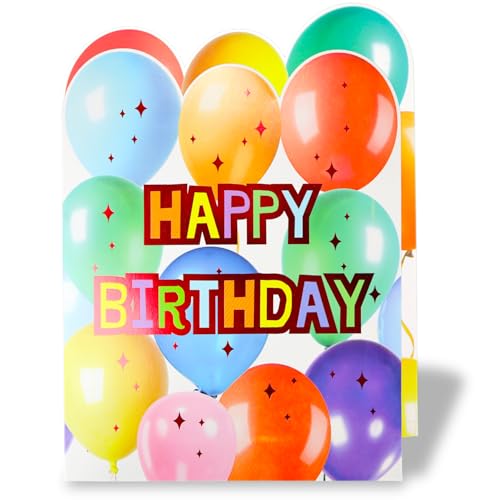 Iconikal Jumbo Birthday Card, 11x14 Large Happy Birthday Card with Envelope - Image 1
