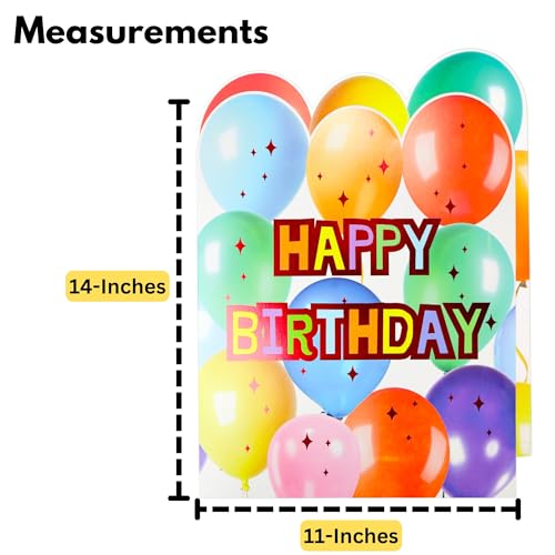 Iconikal Jumbo Birthday Card, 11x14 Large Happy Birthday Card with Envelope - Image 4
