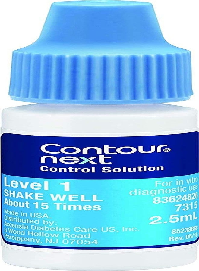 Ascensia Contour Next Control Solution for Glucose Test Meter, Level 1, 2.5mL Bottle - Image 1