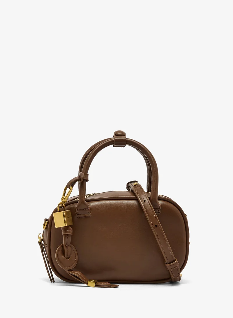 Ella Circular Crossbody With Top Handle