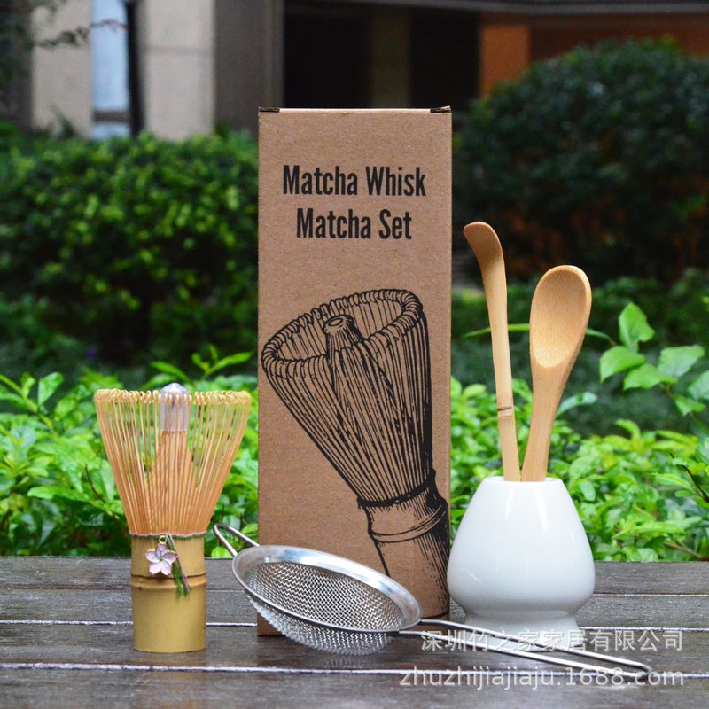 Christmas Gift Matcha Set With Matcha Tools, Tea Ceremony Matcha Whisk, Tea Spoon, Tea Stirrer 304 - Image 1