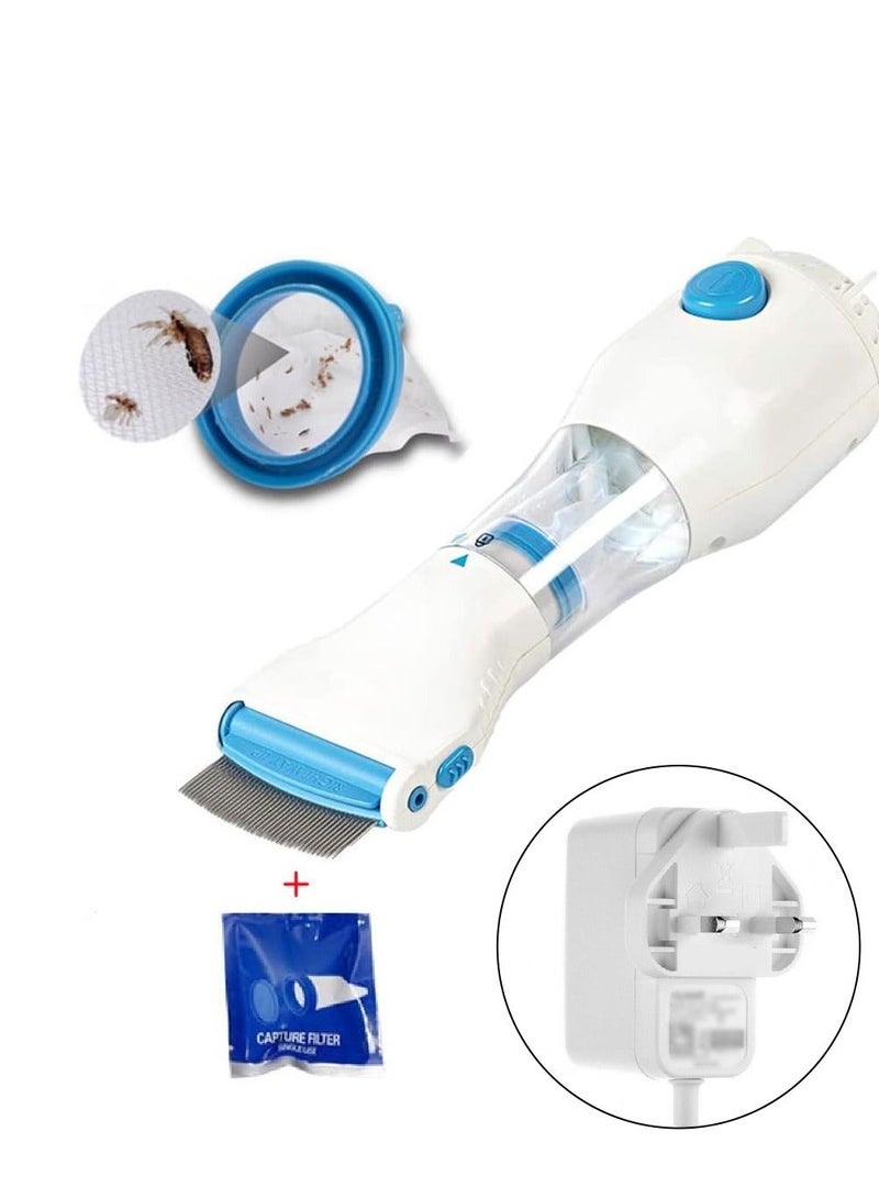 V-CCMB Electric Head Lice Vacuum Comb, Electric Comb Lice Removal, Head Lice Treatment, Electric Head Lice Comb, Hair Cleaner Is Easy To Use And Suitable For Children - Image 1