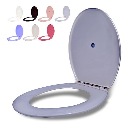 Sandcastle Round Pvc Toilet Seat Cover for Regular EWC Colours - Grey - Image 1