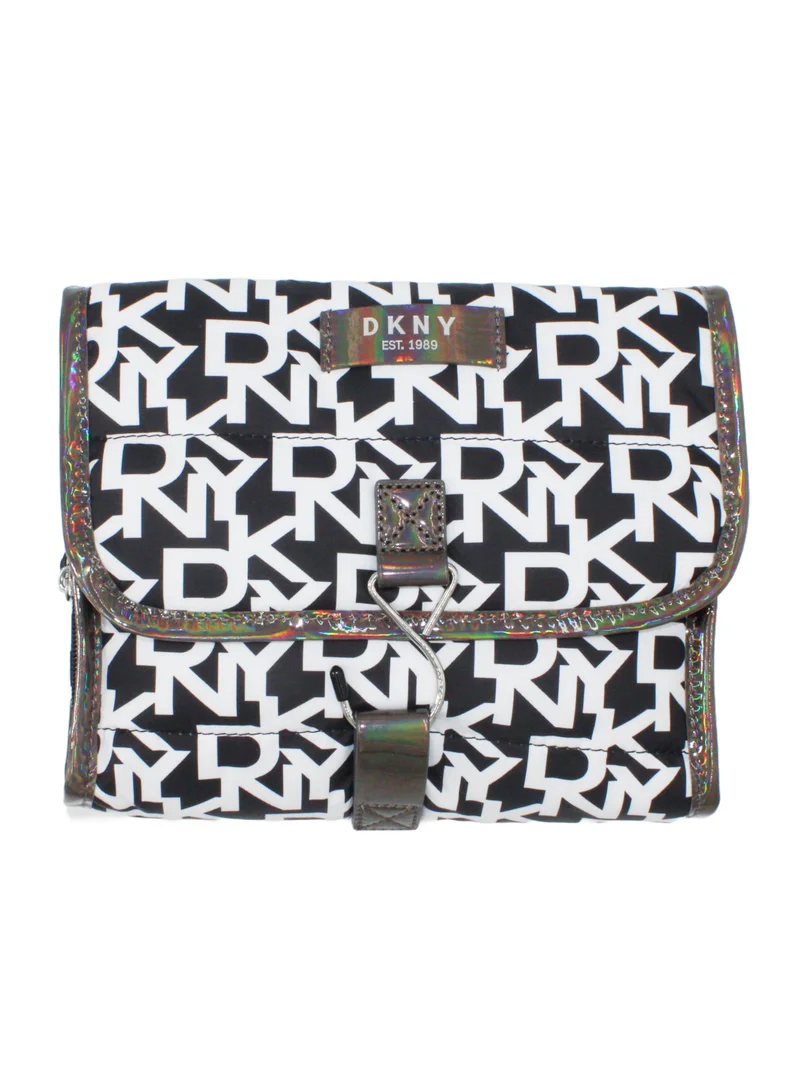 DKNY DKNY Signature Puffer Roll Bag Cosmetic Bag, Travel Make up Bag Small, Small Lightweight Cosmetic Bag Storage Bag, Small Makeup Bag, Travel Toiletry Bag