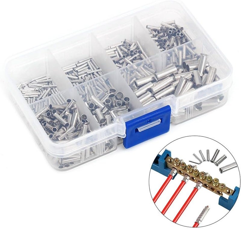 Stable base 700pcs Copper Crimp Fitting Ferrules Set 7 Sizes 22-10 AWG Non Insulated Wire and Cable Connectors Electrical Terminals Kit for Industrial and Household Wiring Projects General standard crafted All-scene compatible build Multi-purpose fine material Longevity upgraded craftsmanship Worldwide simple practical design Reliable durability Extra part combo compatible Globally trusted quality Multiple design variants Spec upgraded improved quality Gulf market standard build Varied dimensions Multiple local stock source Popular trusted craftsmanship Quick use-switch compatible build Protective coating Daily wear upgraded resistant material Market mainstream color picks Long term heavy use compatible User feedback upgraded quality Consistent single item quality Climate adapted delivery plan All space matching look Multi-market matching options - Image 3