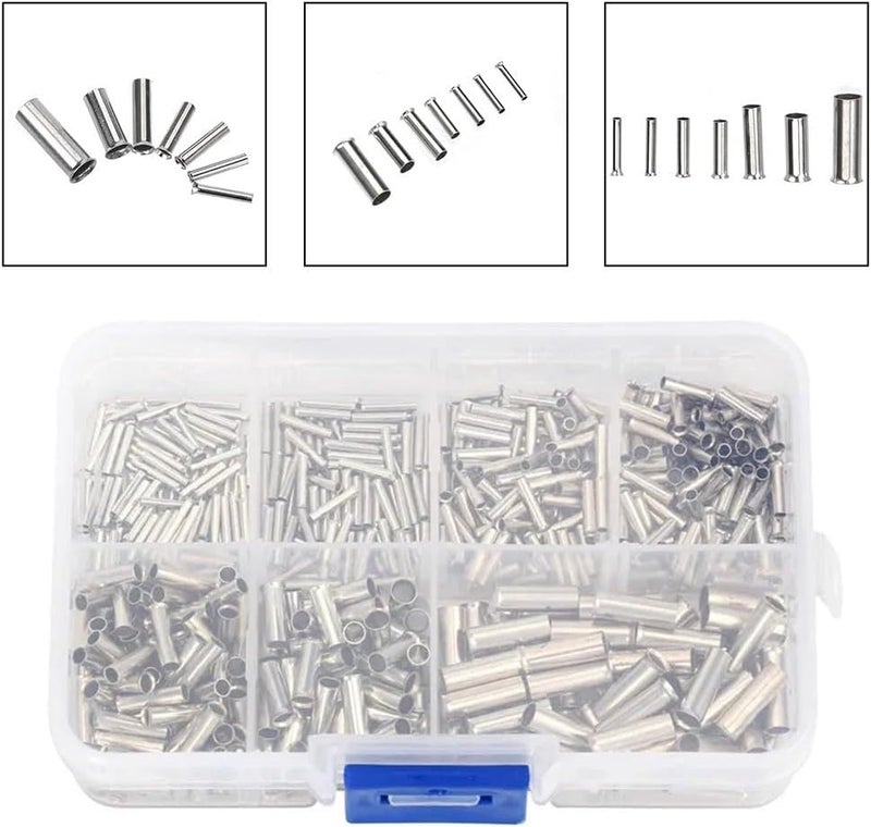 Stable base 700pcs Copper Crimp Fitting Ferrules Set 7 Sizes 22-10 AWG Non Insulated Wire and Cable Connectors Electrical Terminals Kit for Industrial and Household Wiring Projects General standard crafted All-scene compatible build Multi-purpose fine material Longevity upgraded craftsmanship Worldwide simple practical design Reliable durability Extra part combo compatible Globally trusted quality Multiple design variants Spec upgraded improved quality Gulf market standard build Varied dimensions Multiple local stock source Popular trusted craftsmanship Quick use-switch compatible build Protective coating Daily wear upgraded resistant material Market mainstream color picks Long term heavy use compatible User feedback upgraded quality Consistent single item quality Climate adapted delivery plan All space matching look Multi-market matching options - Image 4
