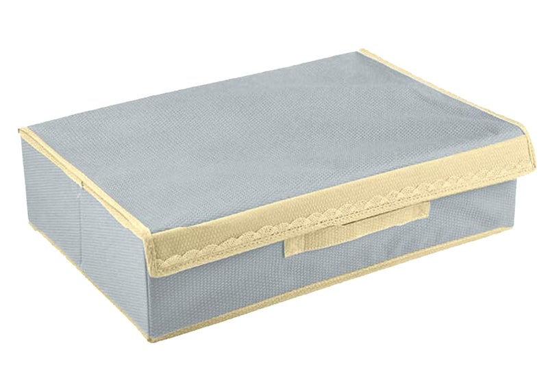 Kuber Industries 151 Compartment Rectangular Non Woven Foldable Storage Box for Closet Socks Bra Panty Tie Scarf Grey HS40KUBMART023998 - Image 1